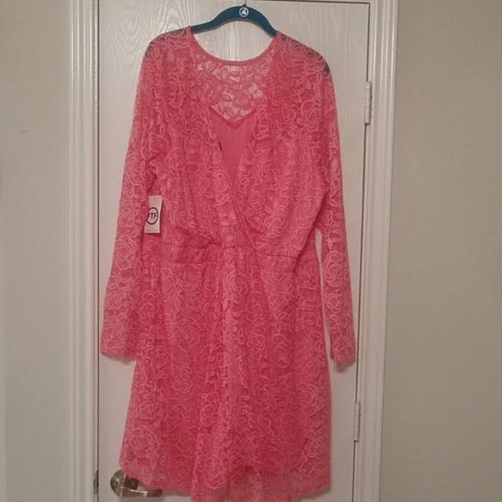 Pink Lace Romper
